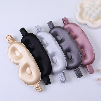 3D Silk Eye Mask W/ Elastic Straps