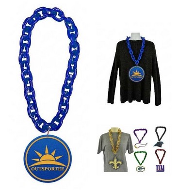 Team Oversize Fan Chain Necklace Turnover EVA Foam Pendant