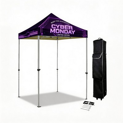 5' Heavy Duty Pop Up Tent w/ Dye Sublimation Canopy