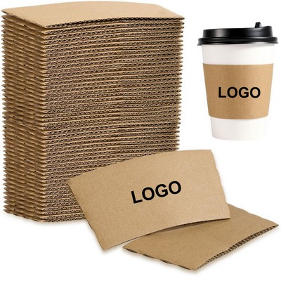 12–20oz Disposable Kraft Coffee Cup Sleeves