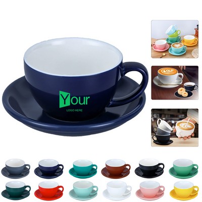 10oz Coffee Cup And Saucer Set