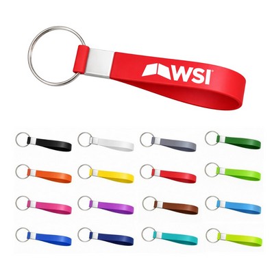 Silicone Loop Keychain – Custom Logo Rubber Keychain Strap for Promotions, Events, and Giveaways