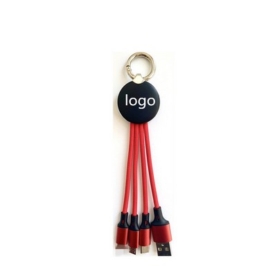 Keychain 4-in-1 LED Logo charging Cable