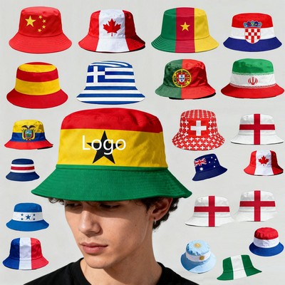 2026 World Cup Flag-Themed Bucket Hat