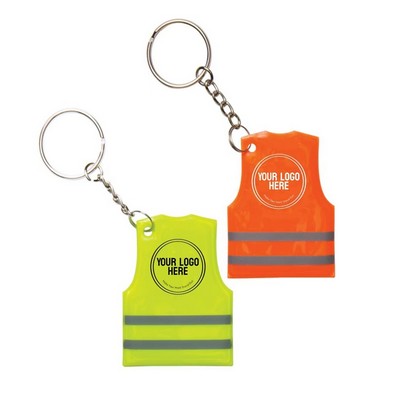 Reflective Safety Vest Keychain