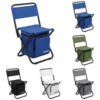 Folding Cooler Bag Beach Chair with Insulated Storage
