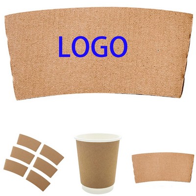 Professional 12-16oz Eco-Friendly Kraft Paper Custom Coffee Sleeve