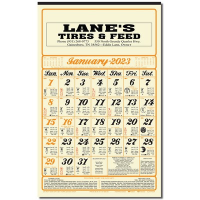 Almanac Calendar (11" x 17")