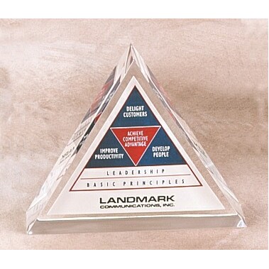 Lucite Triangle Embedment (3 1/2"x1")
