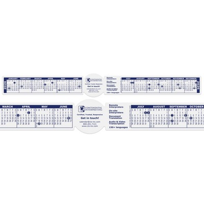 Circle Monitor/Keyboard Strip Calendar (16"x2")
