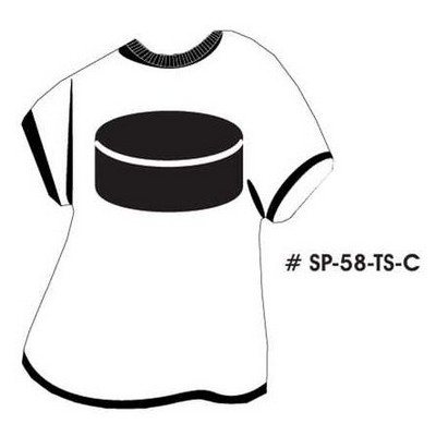 Hockey Puck T-Shirt Acrylic Coaster w/Felt Back