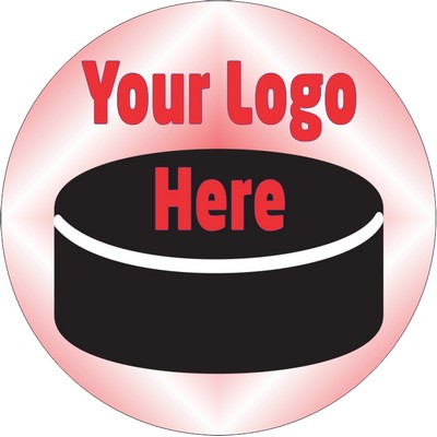 Hockey Puck Metal Round Photo Magnet (2 1/2" Diameter)