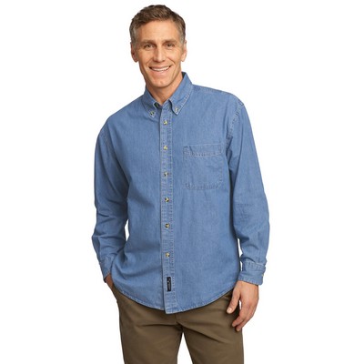 Port & Co™ Long Sleeve Value Denim Shirt.