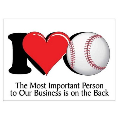 I Love Baseball Rectangle Photo Hand Mirror (2½"x3½")