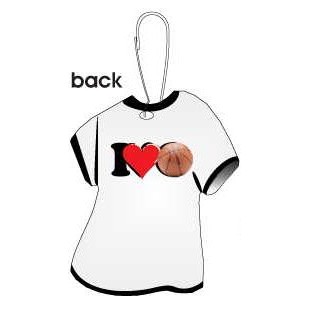 I Love Basketball T-Shirt Zipper Pull