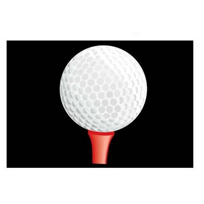 Golf Ball & Tee Metal Rectangle Photo Magnet (2"x3")