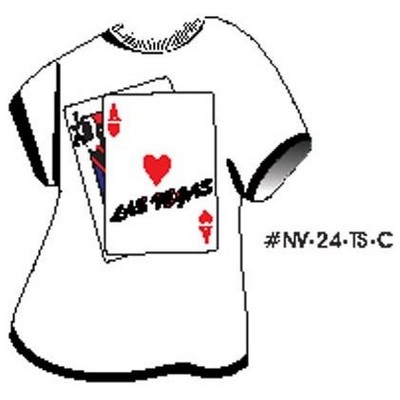 Las Vegas Blackjack T-Shirt Acrylic Coaster w/Felt Back