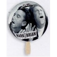 Circle Hand Fan w/Wooden Handle