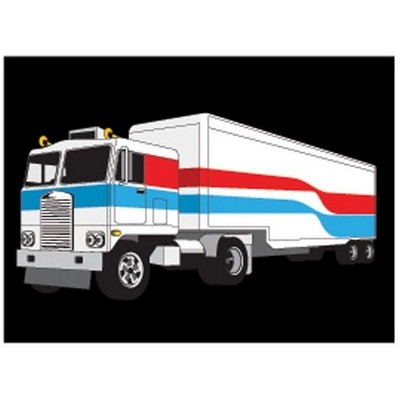 Semi Truck Metal Photo Magnet (2 1/2"x3 1/2")