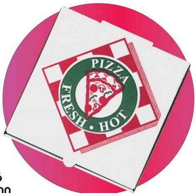 Pizza Box Acrylic Coaster w/Felt Back