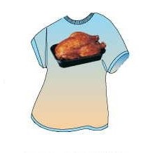 Chicken T-Shirt Lapel Pin