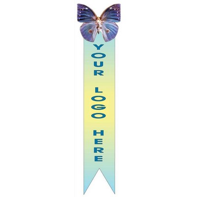 Blue Butterfly Bookmark w/ Black Back