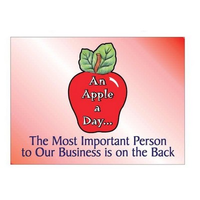 Apple w/Daily Apple Slogan Photo Hand Mirror (2½"x3½")