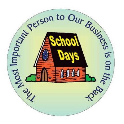 School Days House Circular Photo Hand Mirror (2½" Diameter)