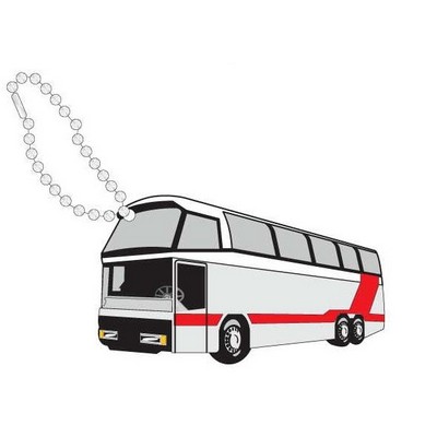 Commercial Bus Promotional Key Chain w/ Black Back (12 Square Inch)