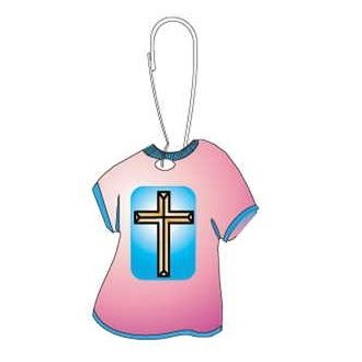 Gold Cross T-Shirt Zipper Pull