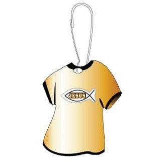 Jesus Fish T-Shirt Zipper Pull