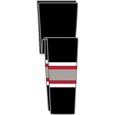 Buffalo Pro Series Black & Gray Away Socks w/White & Red Stripes