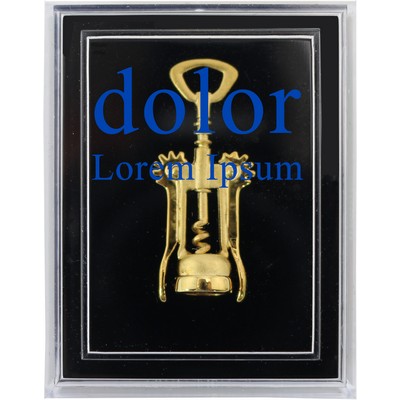 Tire-Bouchon Gold Plated Wing Corkscrew Lapel Pin