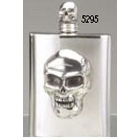 Pewter Skull Flask