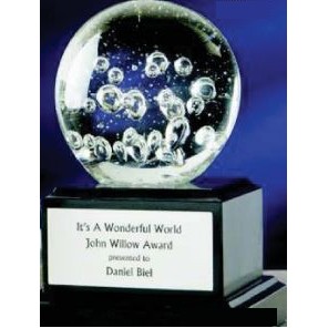 4" Spectra Hand Blown Glass Award