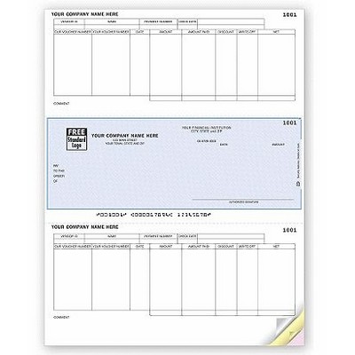 Laser Accounts Payable Middle Checks w/ 1 Part