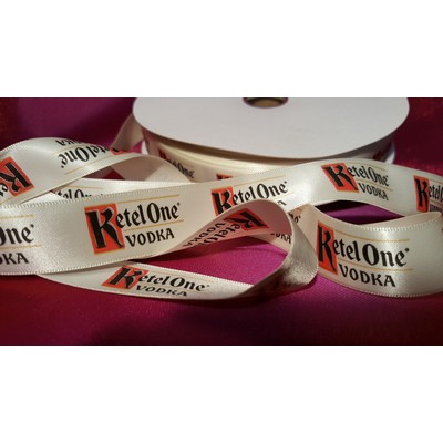 Single Faced Woven Edge Tiffany Ribbon w/Hot Stamp or Debossed (5/8" x 100 Yard Roll)