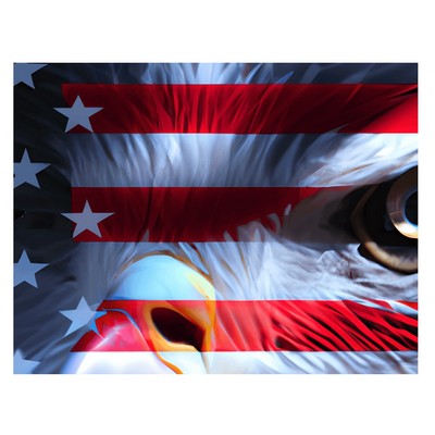 Custom Printed Flag on White Fabric w/Photocolor Digital Process (4' x 6')