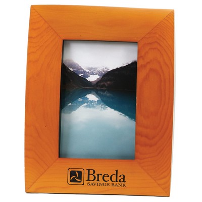 5"x7" Curved Wood Picture Frame w/Wide Borders