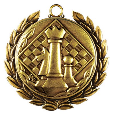 Regency Stock Medal w/ Wreath (Chess) / 2 3/4"