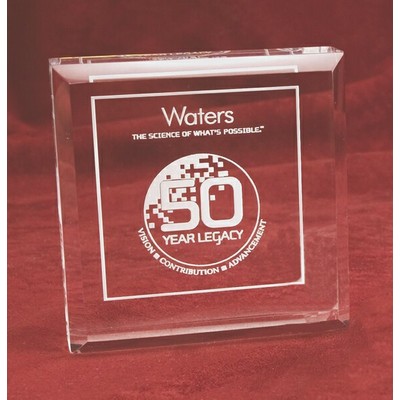 Square Acrylic Paperweight (3 3/4"x3 3/4")