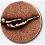 Stock Newport Mint Medal - 1 1/2" (Diving Female)