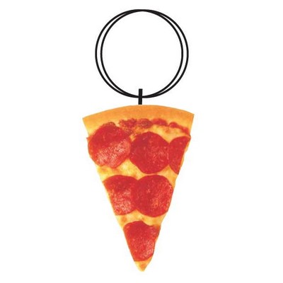 Pizza Slice Executive Key Chain w/Mirrored Back (10 Square Inch)