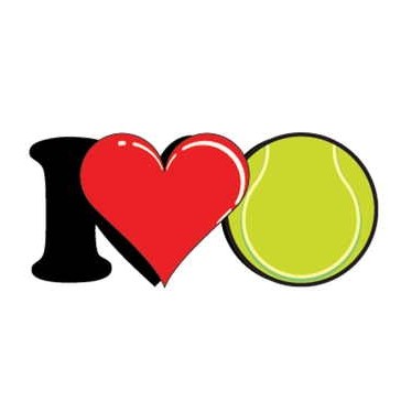 I Love Tennis Promotional Magnet w/ Strip Magnet (10 Square Inch)