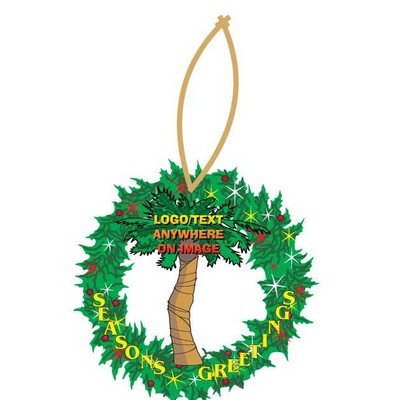 Palm Tree Executive Wreath Ornament w/ Mirrored Back (10 Square Inch)