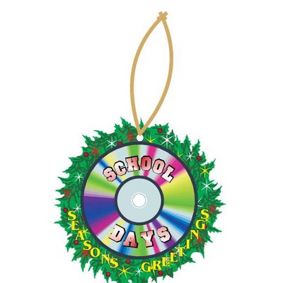 School Days Disc Wreath Ornament w/ Mirrored Back (2 Square Inch)