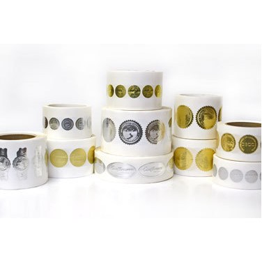 Blind Embossed Oval Label (1 1/4"x2 1/2")