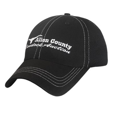Sport Mesh Cap w/Contrast Stitched Visor