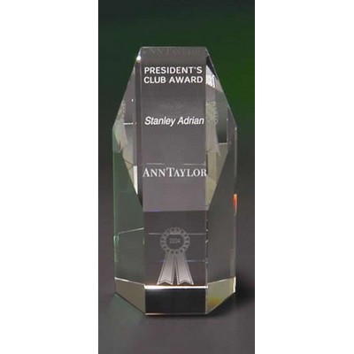 6" Hexagonal Tower Crystal Award