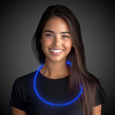 22" Single Color Superior Blue Glow Necklace